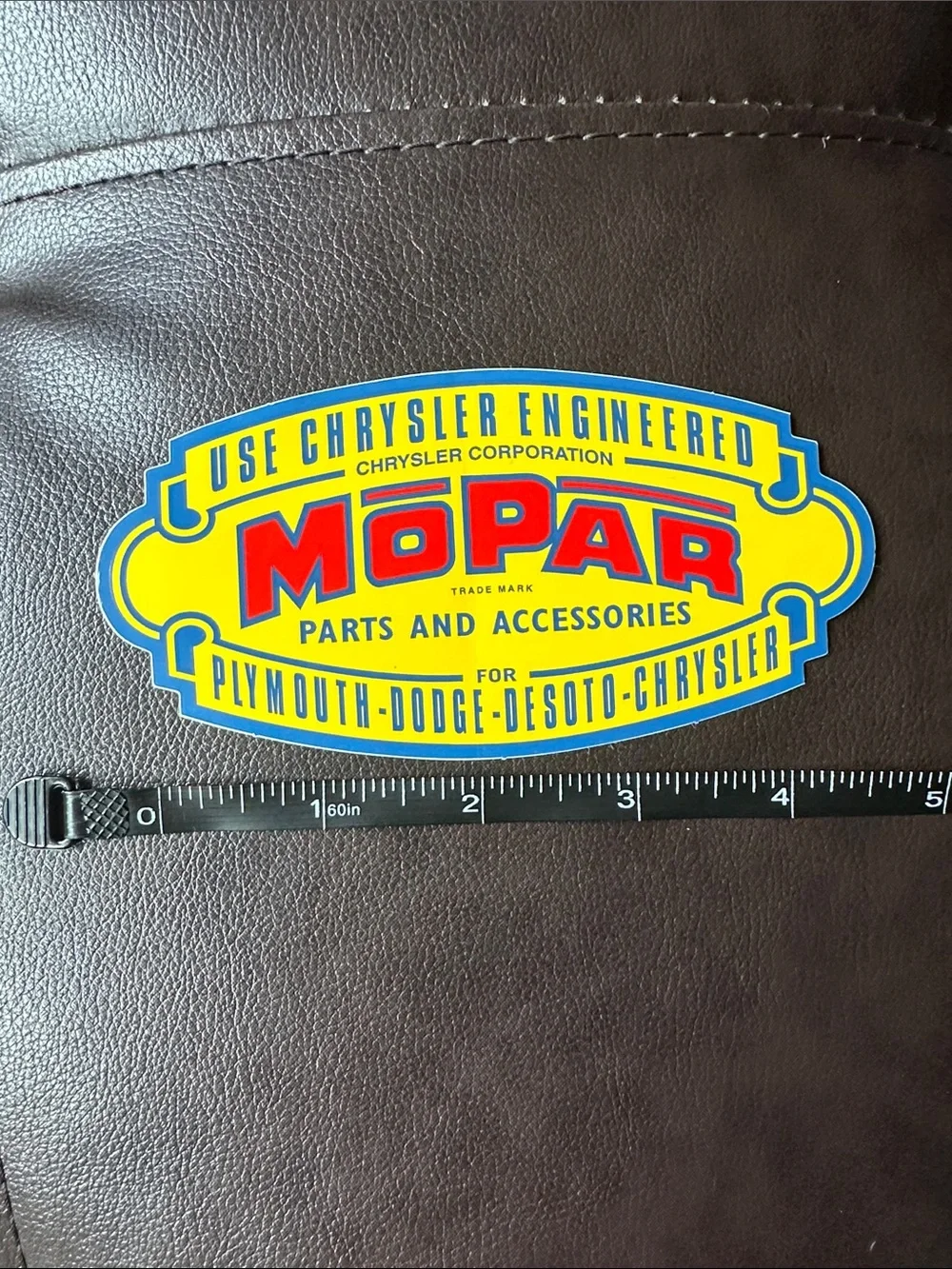 Mopar Parts and Accessories Sticker Decal (Plymouth, Dodge, Desoto, Chrysler)
